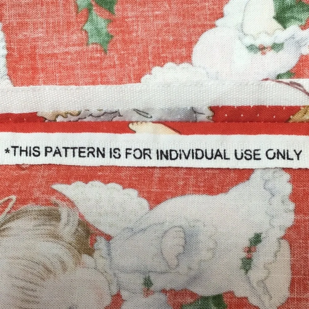 Vintage Elizabeth’s Studio Red Green White Handmade Holiday Pillowcase